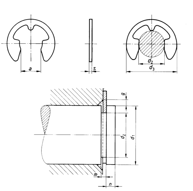 Phe Gài Trục Chữ E Thép DIN6799 D7 (10Cái/Bịch) - Ảnh 10