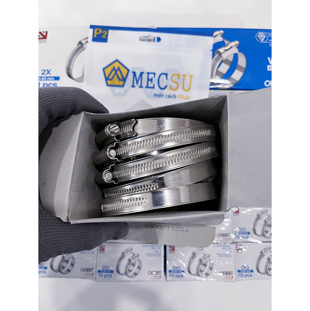 Đai siết ống cổ dê Inox 304 Orbit 70-90mm chính hãng