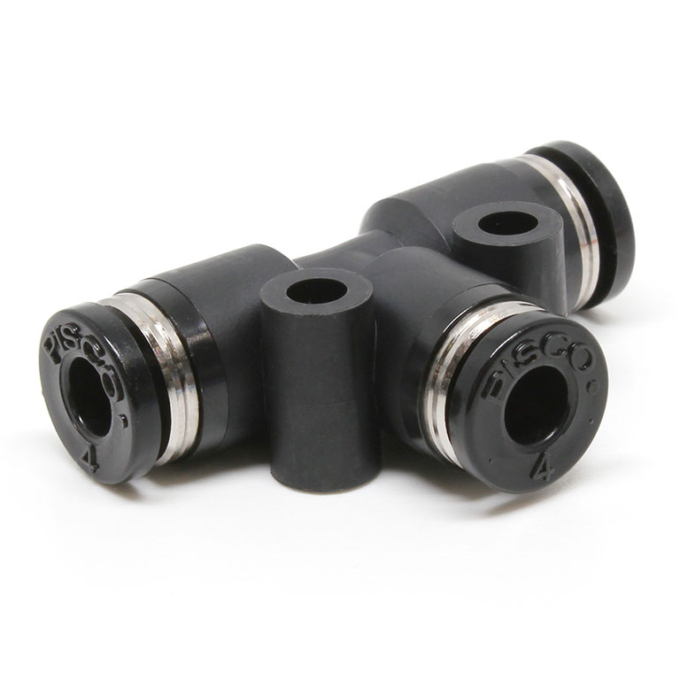 Alternative view of Đầu Nối Nhanh Khí Nén Chữ T Phi 4mm Ren Ngoài M6 Pisco PB4-M6