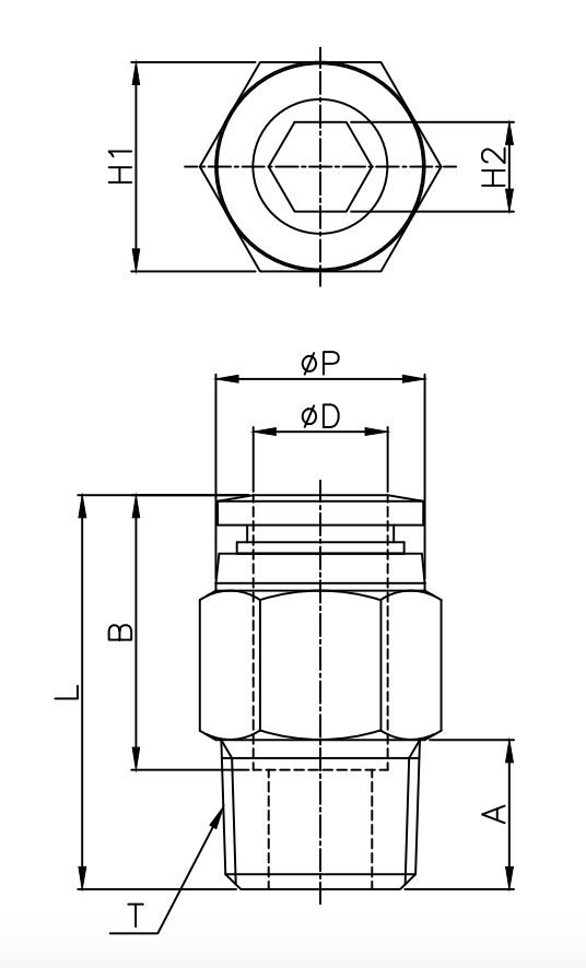 Alternative view of Đầu Nối Nhanh Phi 10 Ren 1/8 CDC MPC 1001 Bền 2025