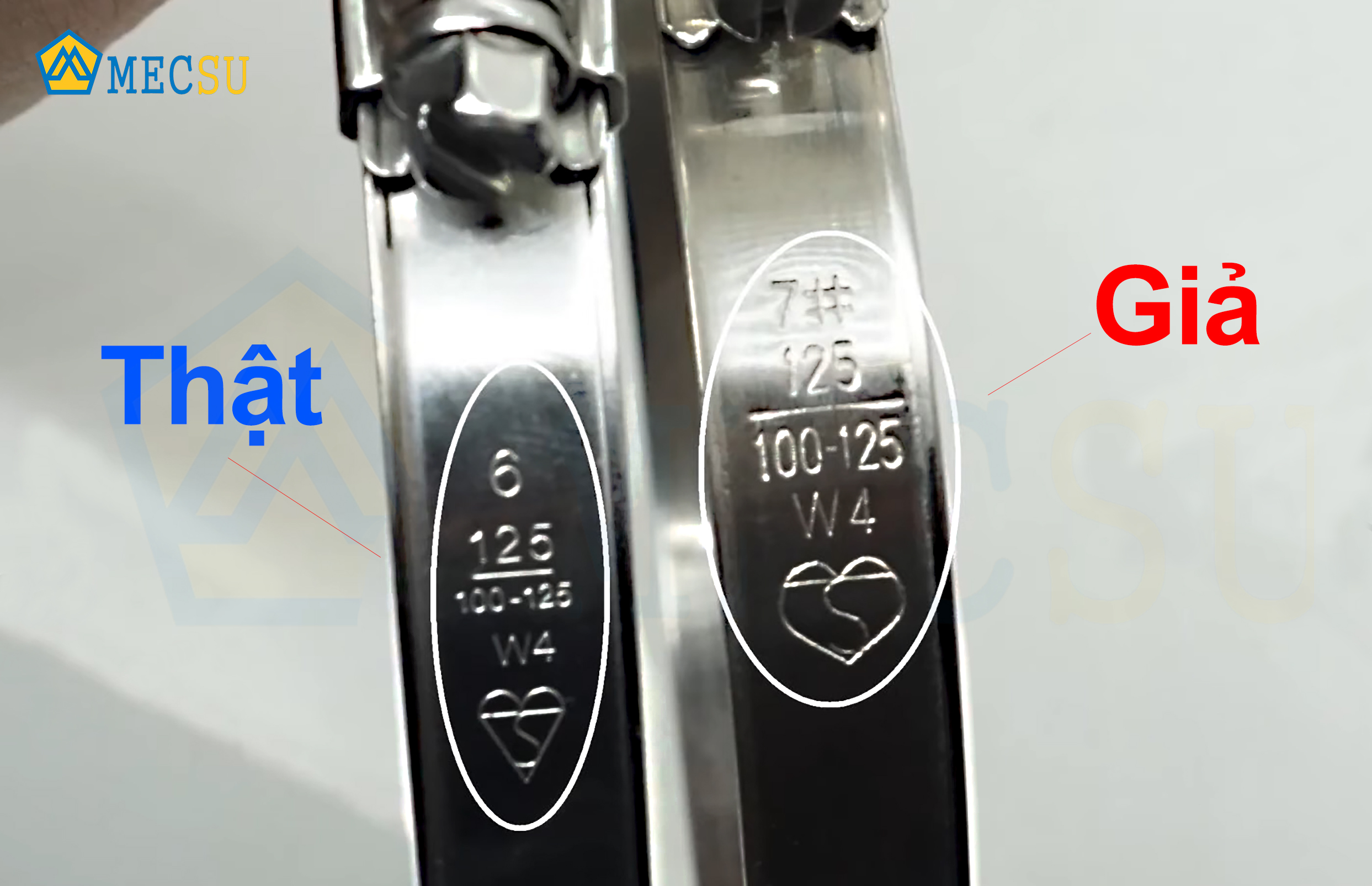 Dấu hiệu của đai siết ống Orbit chính hãng