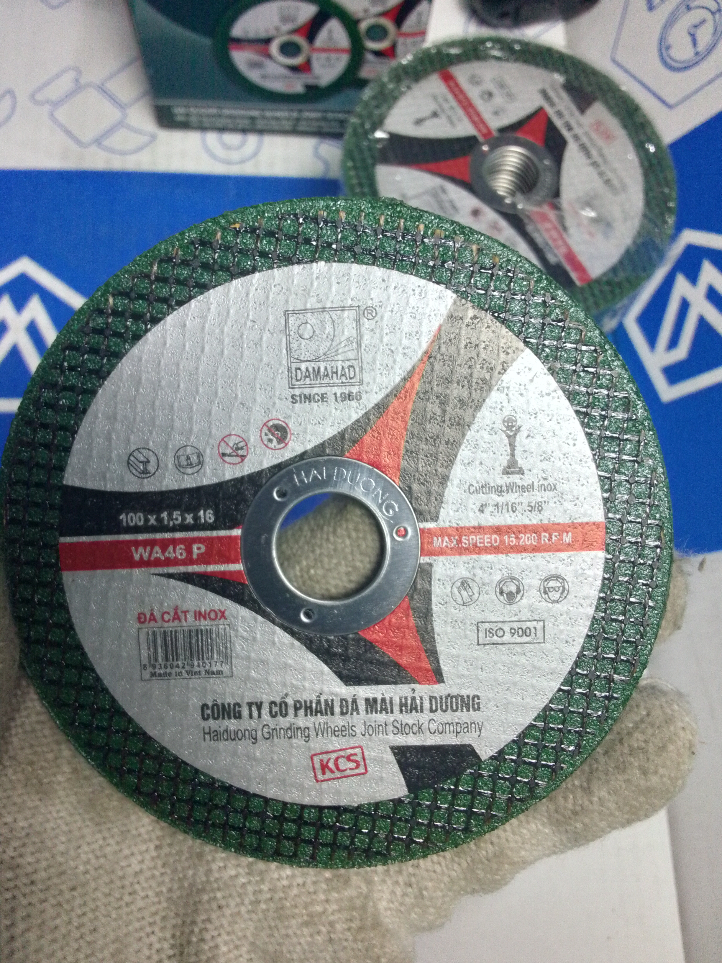 Đá Cắt Inox/Sắt (Màu Xanh) Hải Dương - 100x1.5x16 - Ảnh 9
