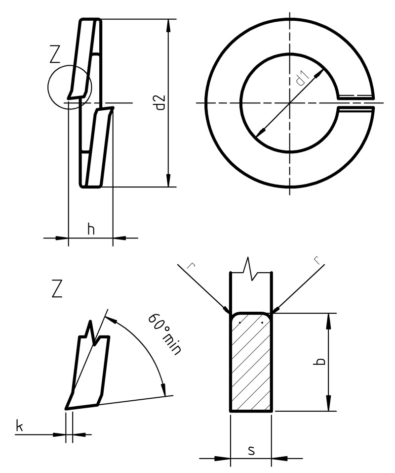 Lông Đền Vênh Inox 316 DIN127 M5 - Ảnh 4
