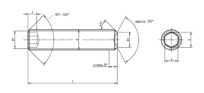 Vít Trí Đuôi Lõm Inox 304 UNF #10-32 x 1/4 - Ảnh 2