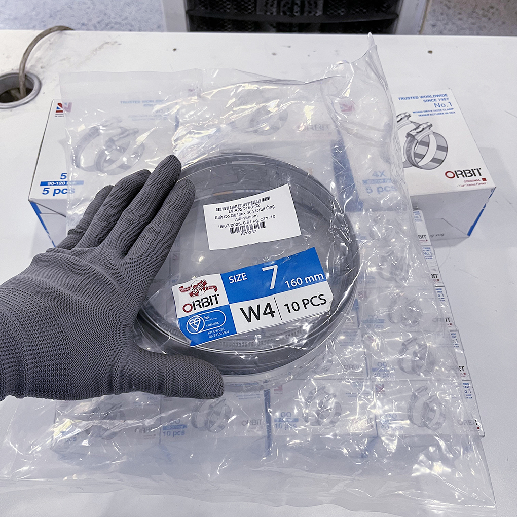 Đai Siết Ống Cổ Dê Orbit Inox 304 (130-160mm)