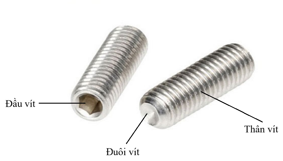 Vít Trí Đuôi Lõm Inox 304 UNC #5-40 x 3/16 - Ảnh 3