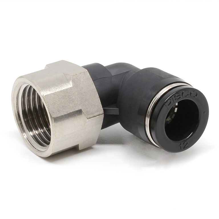 Alternative view of Đầu Nối Nhanh Khí Nén Dạng Cong 90° Ren Trong Pisco PLF12-04