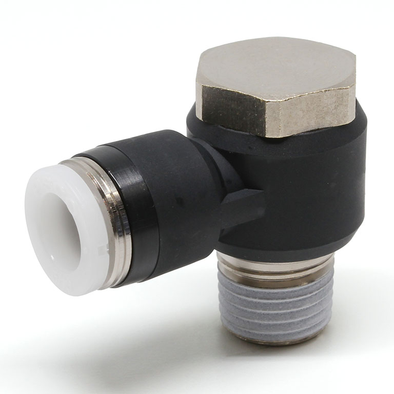 Alternative view of Đầu Nối Nhanh Khí Nén Cong 90° Đầu Lục Giác Trụ Ren Ngoài Pisco PH5/16-N2U