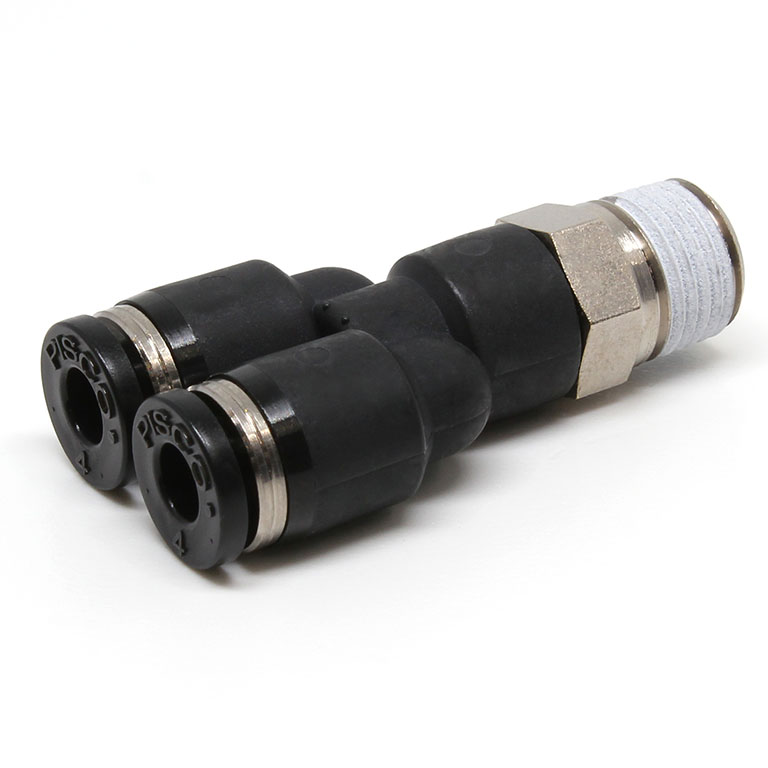 Đầu Nối Nhanh Khí Nén Dạng Chữ Y Ren Ngoài Pisco PX4-01-C