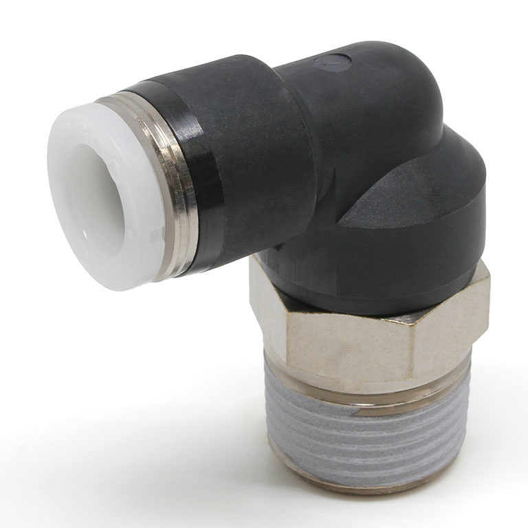 Đầu Nối Nhanh Khí Nén Dạng Cong 90° Ren Ngoài Pisco PL5/16-03-C