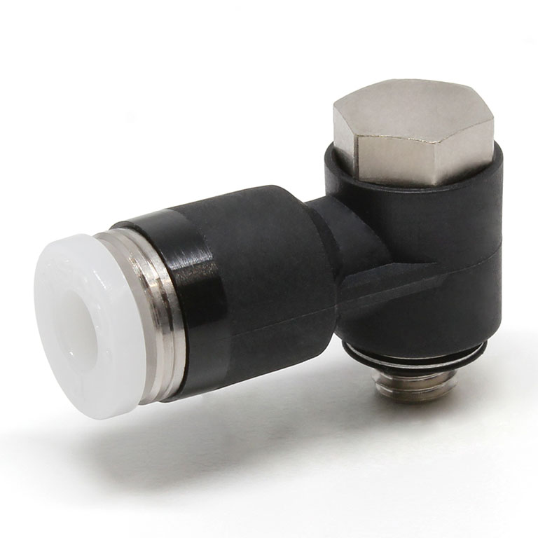 Alternative view of Đầu Nối Nhanh Khí Nén Cong 90° Đầu Lục Giác Trụ Ren Ngoài Pisco PH5/32-M5