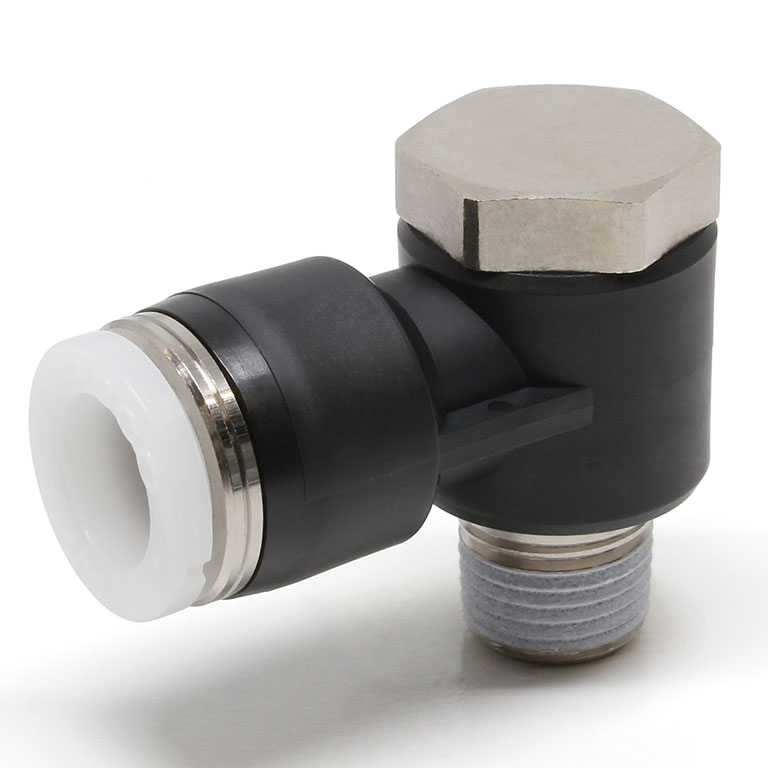 Alternative view of Đầu Nối Nhanh Khí Nén Cong 90° Đầu Lục Giác Trụ Ren Ngoài Pisco PH5/16-01