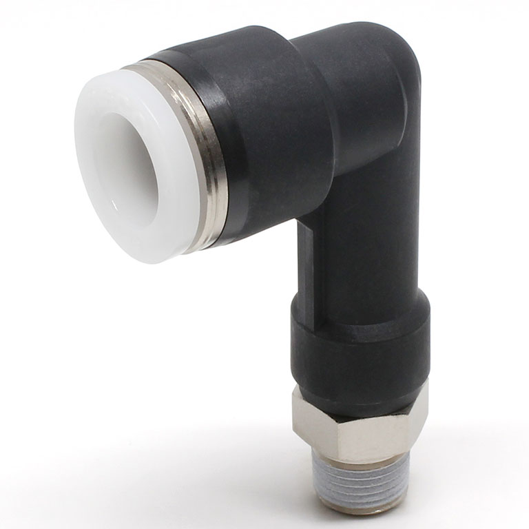 Đầu Nối Nhanh Khí Nén Dạng Cong 90° Ren Ngoài (Dài) Pisco PLL3/8-N1U