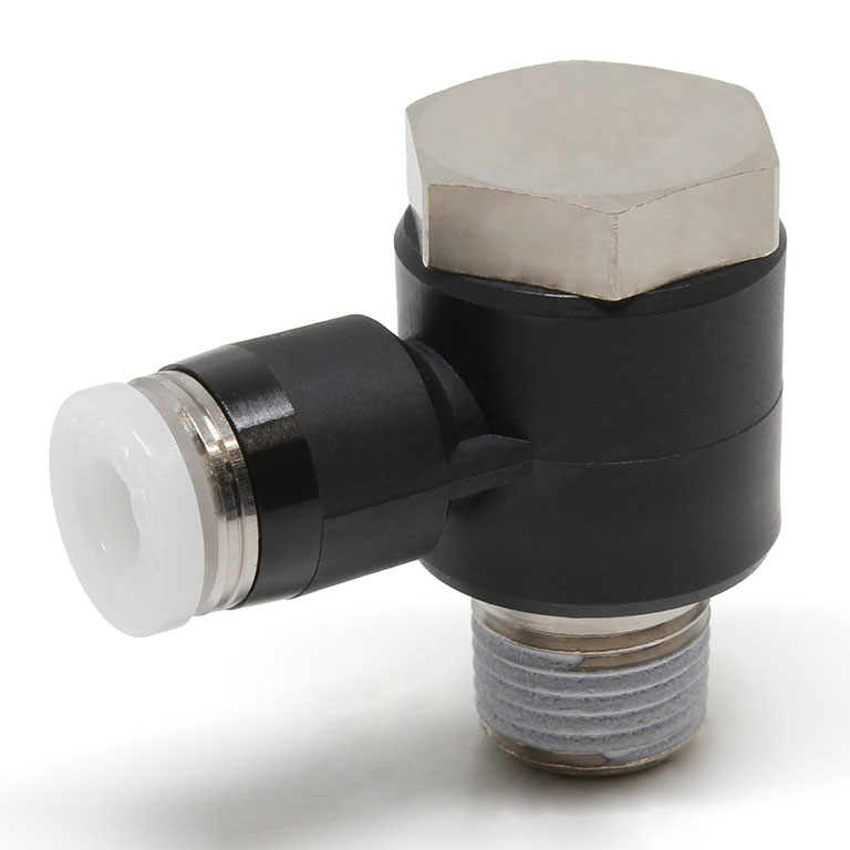 Alternative view of Đầu Nối Nhanh Khí Nén Cong 90° Đầu Lục Giác Trụ Ren Ngoài Pisco PH5/32-N1U