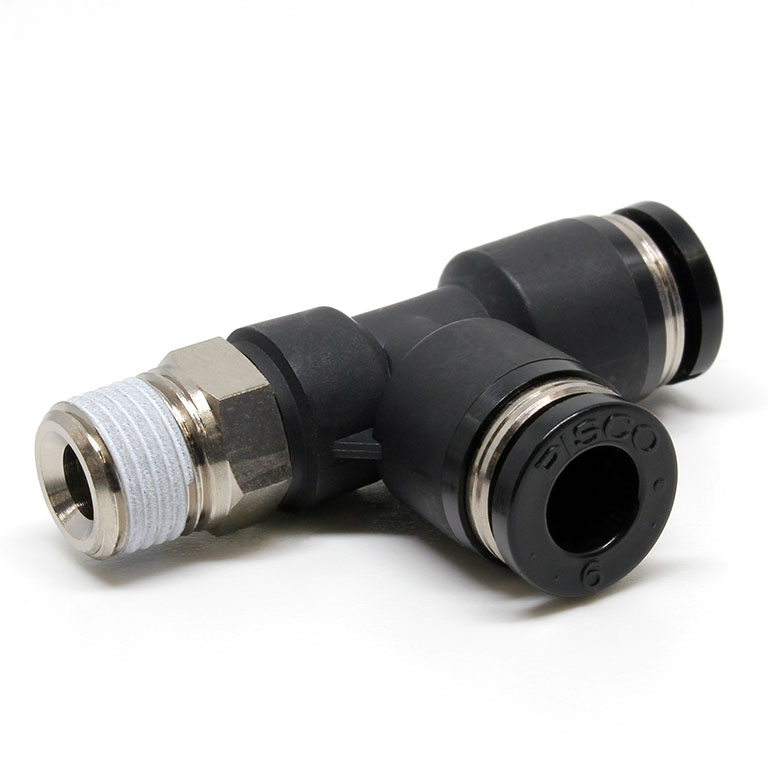 Đầu Nối Nhanh Khí Nén Dạng Chữ T Ren Ngoài Pisco PD6-01