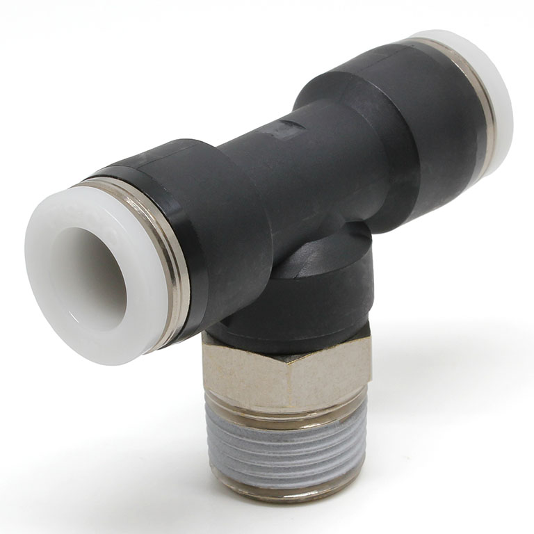 Đầu Nối Nhanh Khí Nén Dạng Chữ T Ren Ngoài Pisco PB3/8-03-C