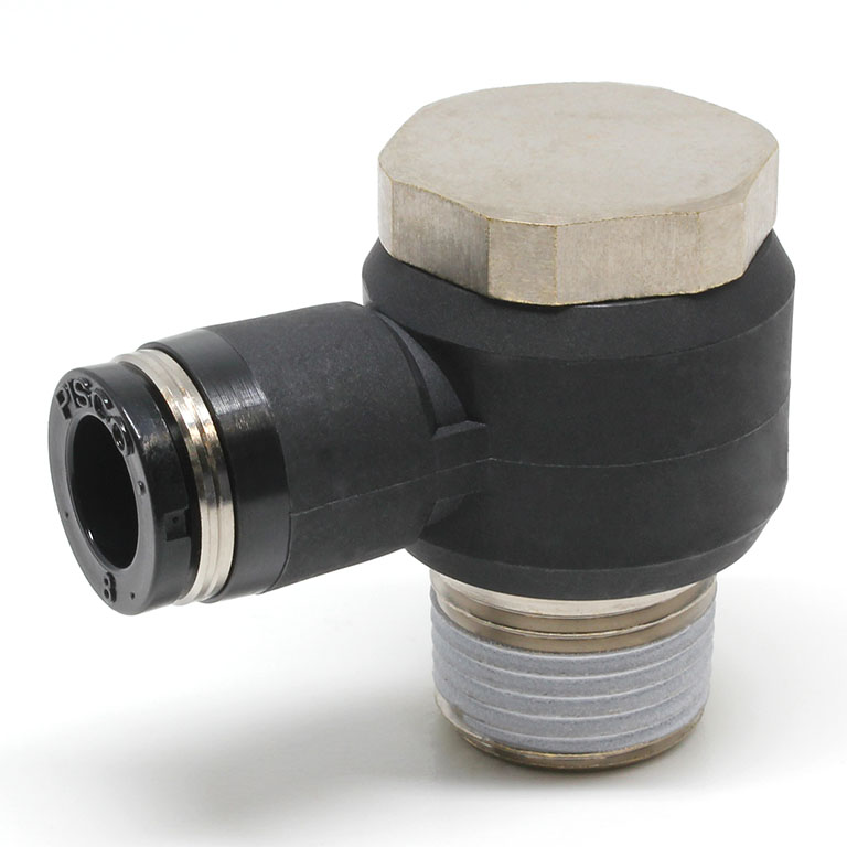 Alternative view of Đầu Nối Nhanh Khí Nén Cong 90° Đầu Lục Giác Trụ Ren Ngoài Pisco PH8-03