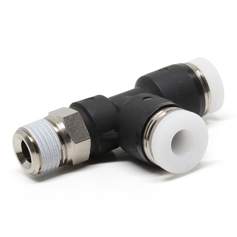 Đầu Nối Nhanh Khí Nén Dạng Chữ T Ren Ngoài Pisco PD3/16-N1U