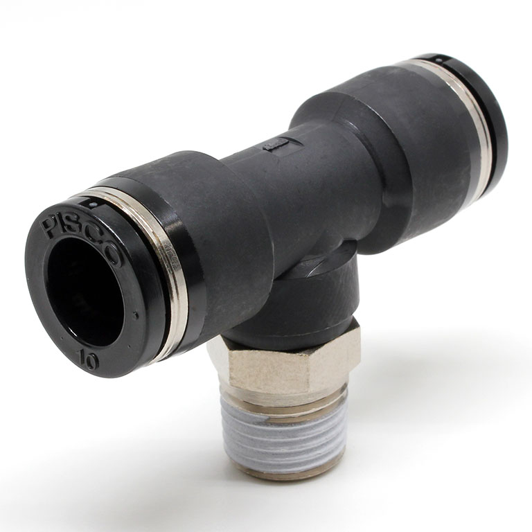Đầu Nối Nhanh Khí Nén Dạng Chữ T Ren Ngoài Pisco PB10-02W-C