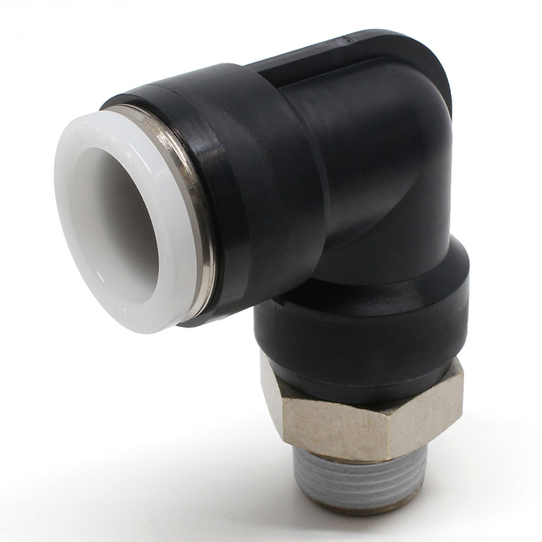 Đầu Nối Nhanh Khí Nén Dạng Cong 90° Ren Ngoài Pisco PL5/8-N3UW