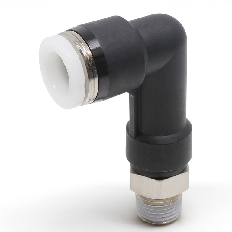 Đầu Nối Nhanh Khí Nén Dạng Cong 90° Ren Ngoài (Dài) Pisco PLL5/16-N1U