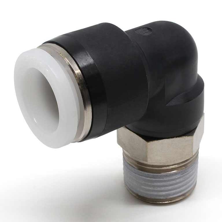 Đầu Nối Nhanh Khí Nén Dạng Cong 90° Ren Ngoài Pisco PL1/2-03W