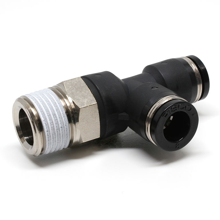 Đầu Nối Nhanh Khí Nén Dạng Chữ T Ren Ngoài Pisco PD8-03-C