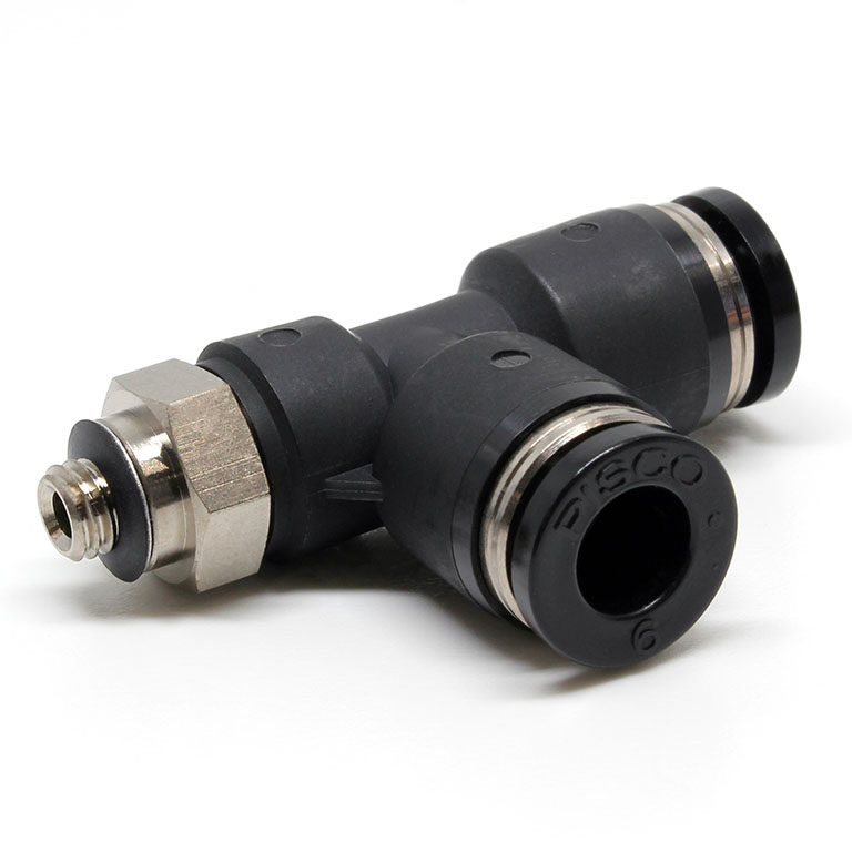 Đầu Nối Nhanh Khí Nén Dạng Chữ T Ren Ngoài Pisco PD3/16-U10UW
