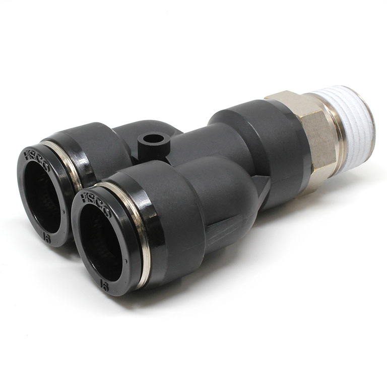 Đầu Nối Nhanh Khí Nén Dạng Chữ Y Ren Ngoài Pisco PX16-04-C