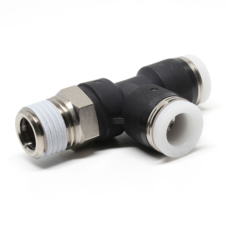 Đầu Nối Nhanh Khí Nén Dạng Chữ T Ren Ngoài Pisco PD5/16-N2UW