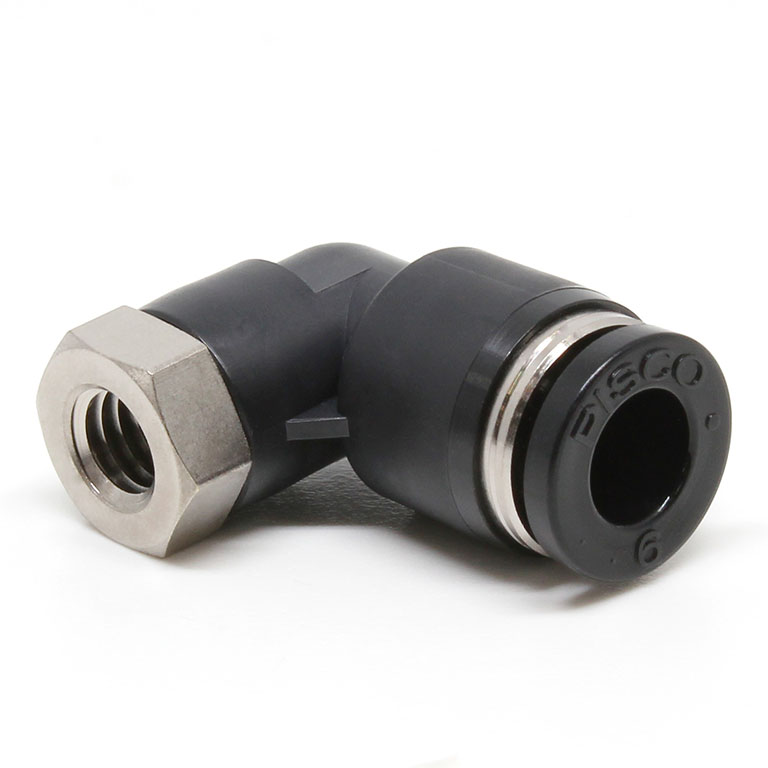 Alternative view of Đầu Nối Nhanh Khí Nén Dạng Cong 90° Ren Trong Pisco PLF6-M6