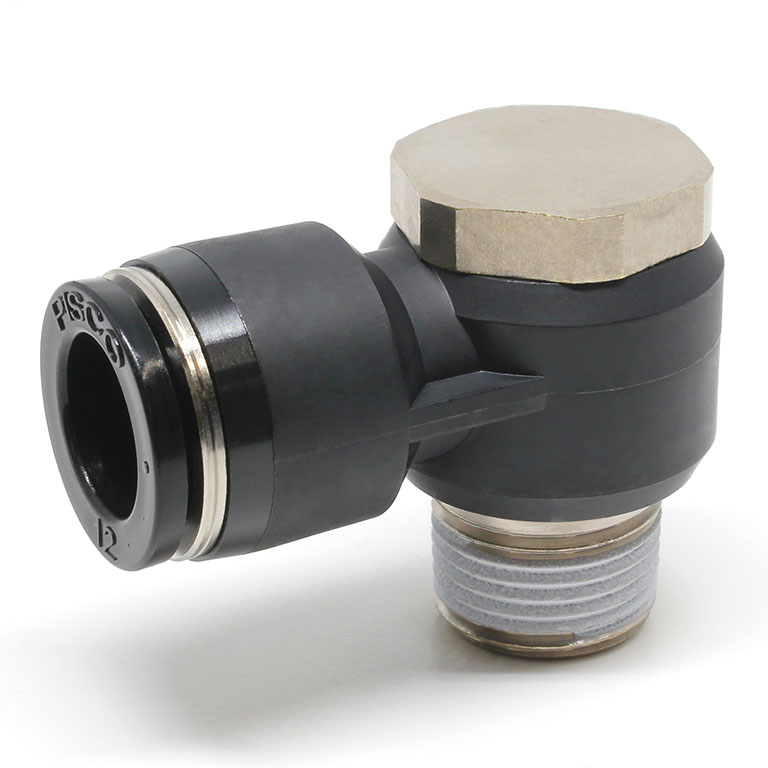 Alternative view of Đầu Nối Nhanh Khí Nén Cong 90° Đầu Lục Giác Trụ Ren Ngoài Pisco PH12-03W