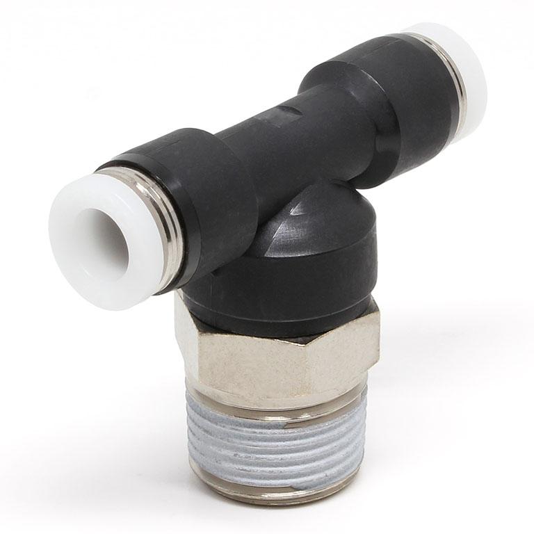 Đầu Nối Nhanh Khí Nén Dạng Chữ T Ren Ngoài Pisco PB1/4-03-C