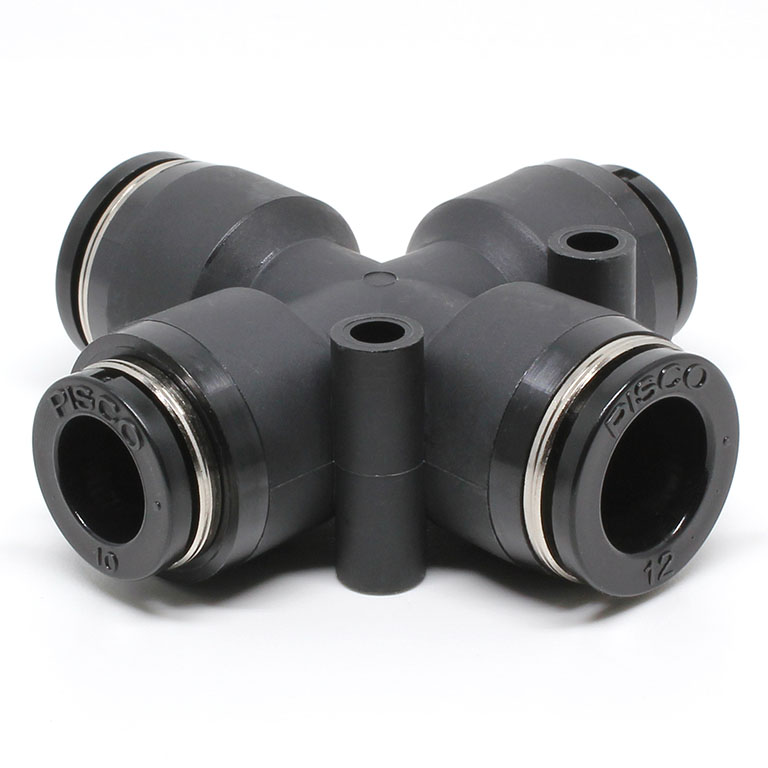 Đầu Nối Nhanh Khí Nén Ngã 4 Dạng Nối Giảm Pisco PZB12-10-C