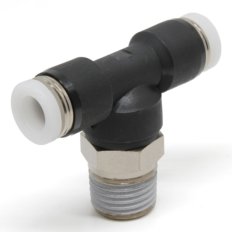 Đầu Nối Nhanh Khí Nén Dạng Chữ T Ren Ngoài Pisco PB1/4-02W