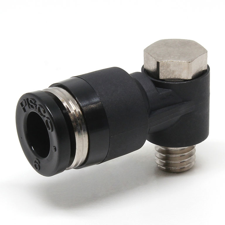 Alternative view of Đầu Nối Nhanh Khí Nén Cong 90° Đầu Lục Giác Trụ Ren Ngoài Pisco PH6-M6W