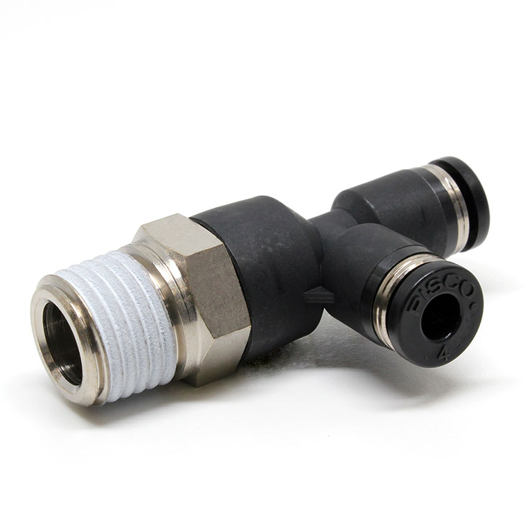 Đầu Nối Nhanh Khí Nén Dạng Chữ T Ren Ngoài Pisco PD4-02W
