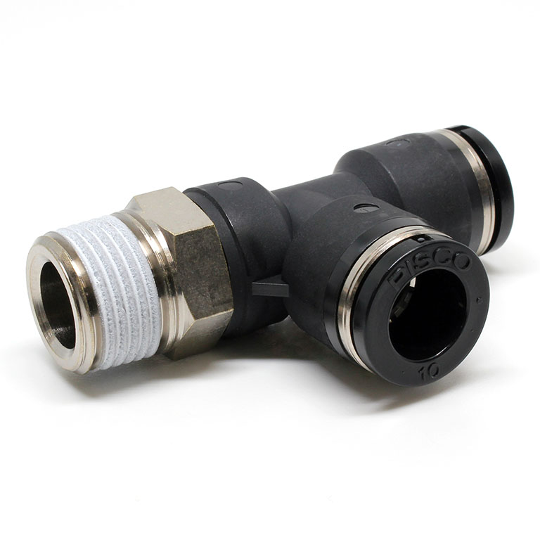 Đầu Nối Nhanh Khí Nén Dạng Chữ T Ren Ngoài Pisco PD10-03-C