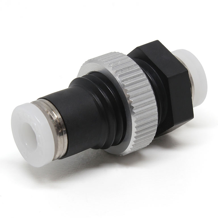 Đầu Nối Nhanh Khí Nén Dạng Thẳng Ren Ngoài Lắp Kẹp Vách Pisco PMP5/32-C