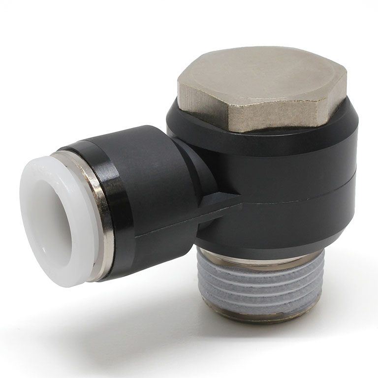 Alternative view of Đầu Nối Nhanh Khí Nén Cong 90° Đầu Lục Giác Trụ Ren Ngoài Pisco PH1/2-04