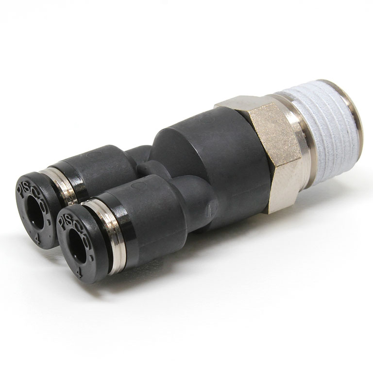 Đầu Nối Nhanh Khí Nén Dạng Chữ Y Ren Ngoài Pisco PX4-02W