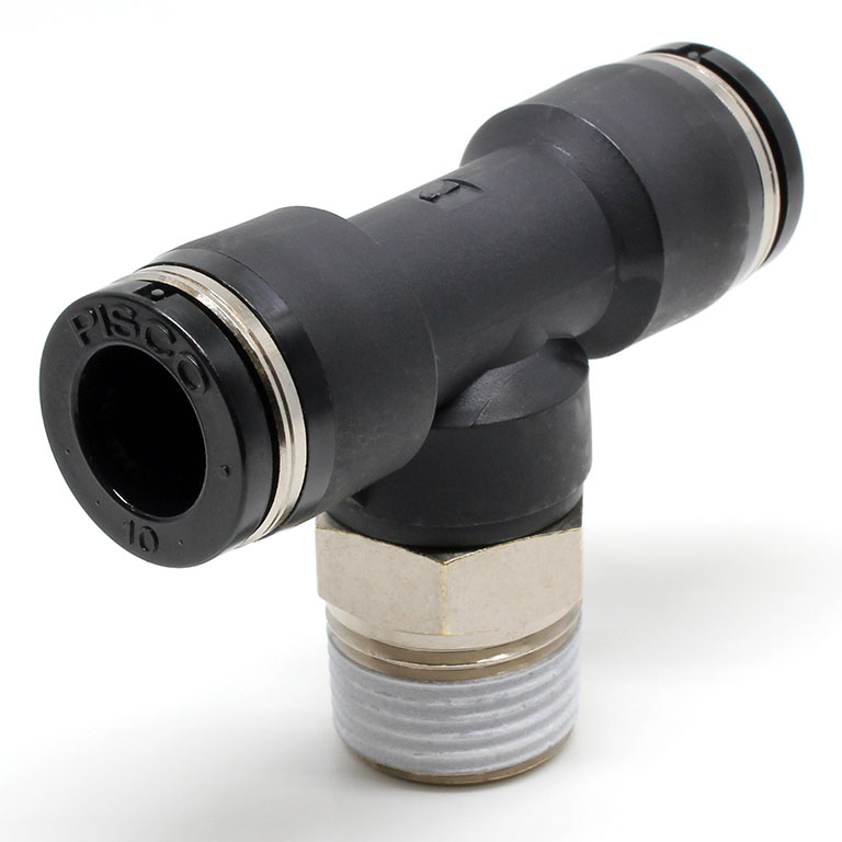 Đầu Nối Nhanh Khí Nén Dạng Chữ T Ren Ngoài Pisco PB10-03-UC