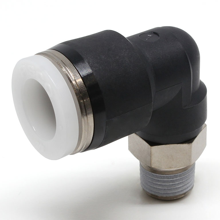 Đầu Nối Nhanh Khí Nén Dạng Cong 90° Ren Ngoài Pisco PL3/8-01W