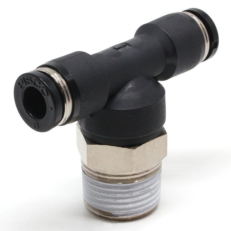 Alternative view of Đầu Nối Nhanh Khí Nén Dạng Chữ T Ren Ngoài Pisco PB6-03EG