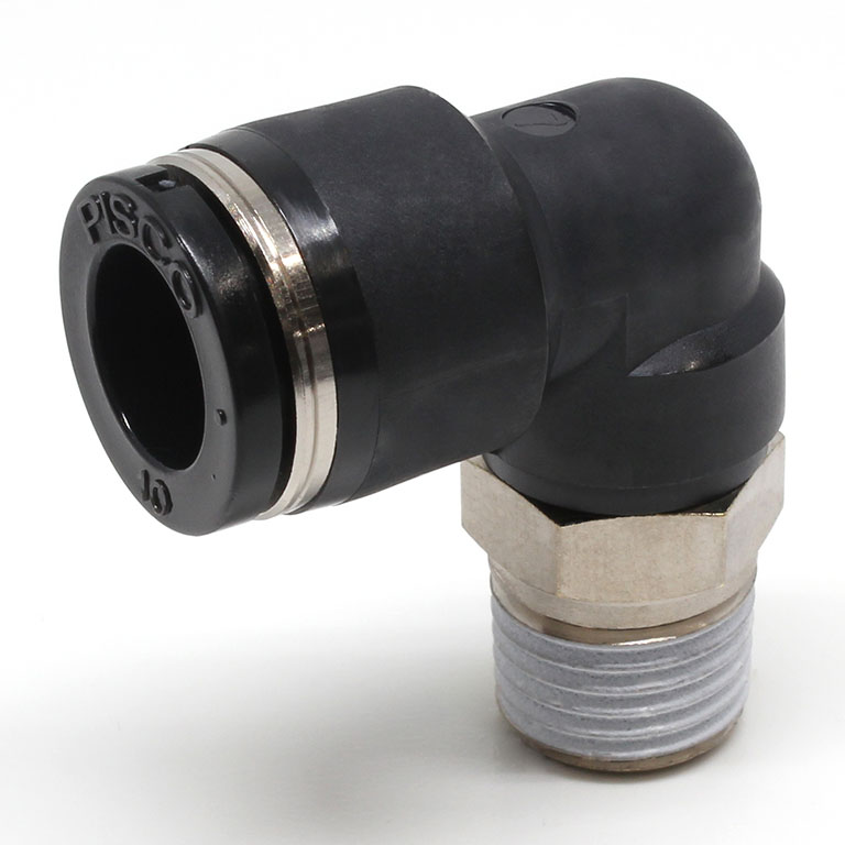 Alternative view of Đầu Nối Nhanh Khí Nén Dạng Cong 90° Ren Ngoài Pisco PL10-02EG