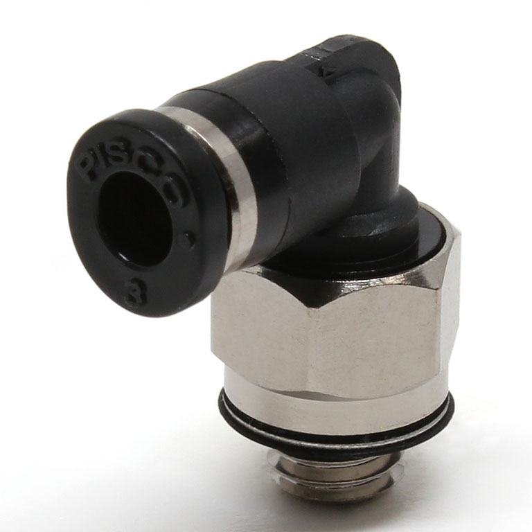 Alternative view of Đầu Nối Nhanh Khí Nén Dạng Cong 90° Ren Ngoài Pisco PL3-M5MEG