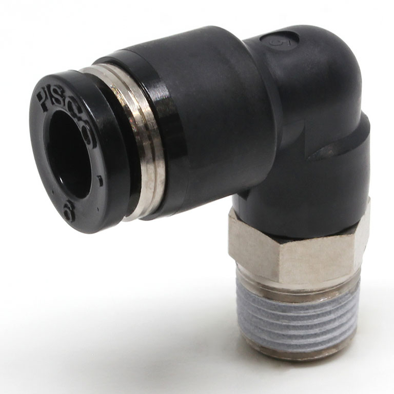 Alternative view of Đầu Nối Nhanh Khí Nén Dạng Cong 90° Ren Ngoài Pisco PL6-01EG