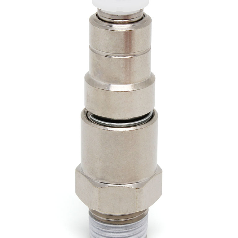 Alternative view of Đầu Nối Nhanh Khí Nén Dạng Thẳng Ren Ngoài Có Khớp Xoay Tốc Độ Cao Pisco RHC1/4-02