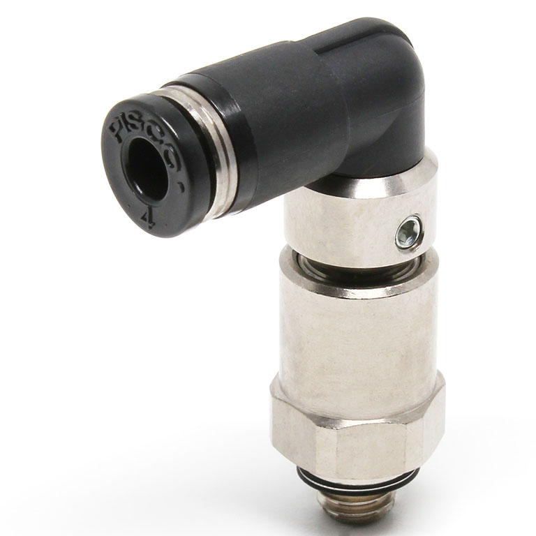 Alternative view of Đầu Nối Nhanh Khí Nén Dạng Cong 90° Ren Ngoài Có Khớp Xoay Tốc Độ Cao Pisco RHL4-M6
