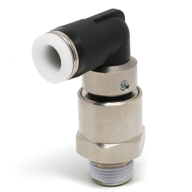 Alternative view of Đầu Nối Nhanh Khí Nén Dạng Cong 90° Ren Ngoài Có Khớp Xoay Tốc Độ Cao Pisco RHL3/8-03